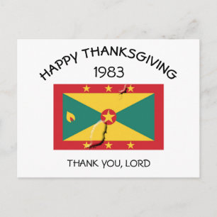 Cartão Postal Bandeira de Granada GRANADINO AÇÃO DE GRAÇAS 198