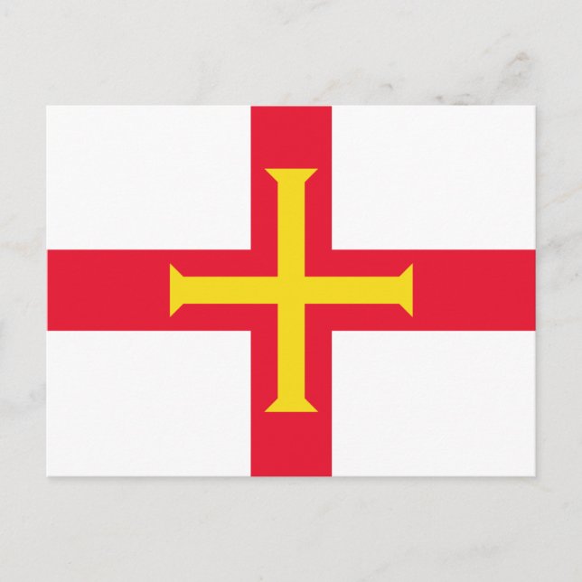 Cartão Postal Bandeira de Guernsey (Frente)