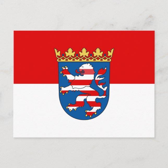 Cartão Postal Bandeira de Hesse (Frente)
