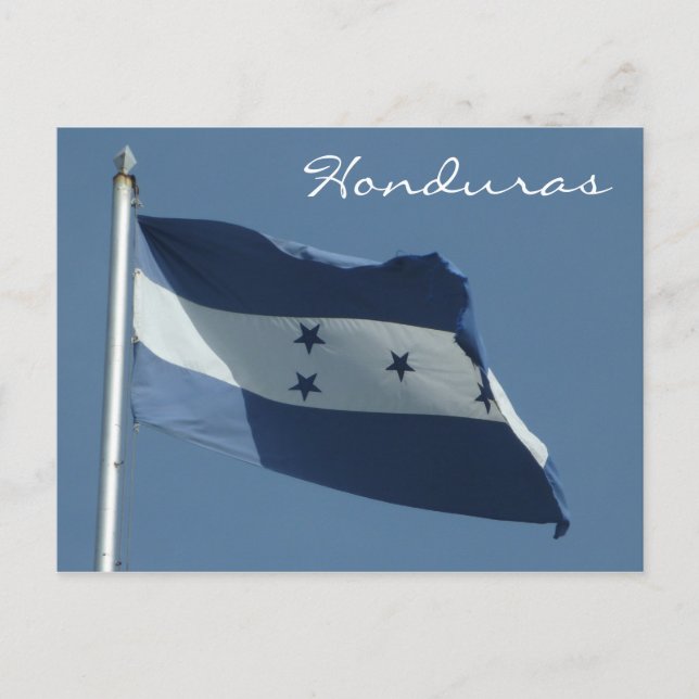 Cartão Postal bandeira de honduras (Frente)