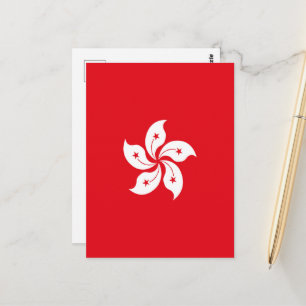 Cartão Postal Bandeira de Hong Kong
