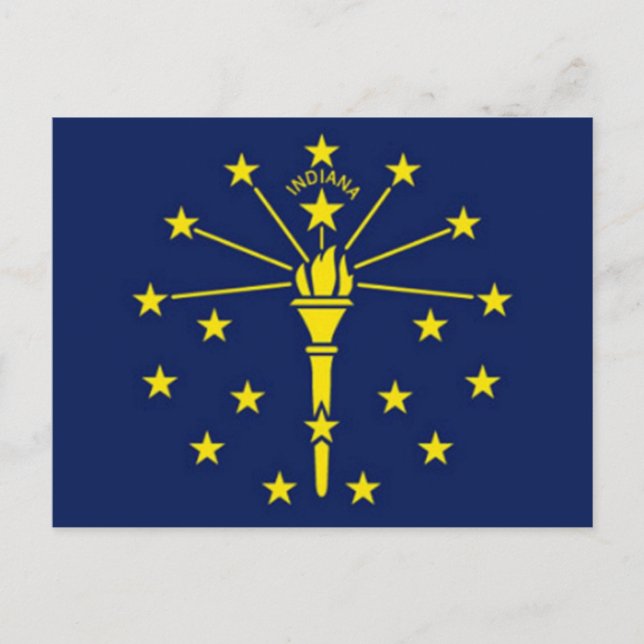 Cartão Postal Bandeira de Indiana (Frente)