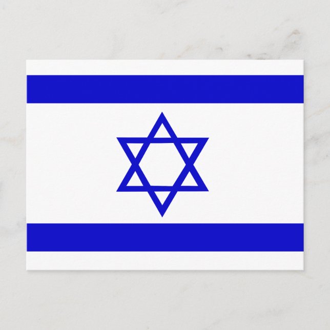 Cartão Postal Bandeira de Israel (Frente)