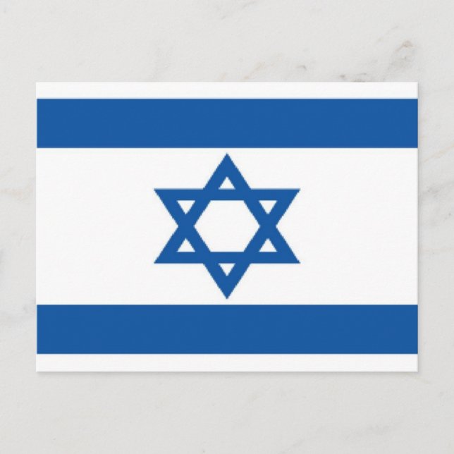 Cartão Postal Bandeira de Israel (Frente)