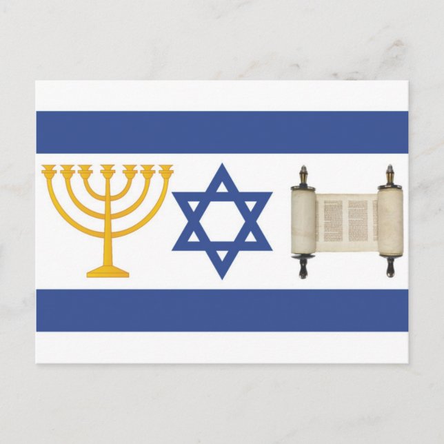 Cartão Postal Bandeira de Israel (Frente)