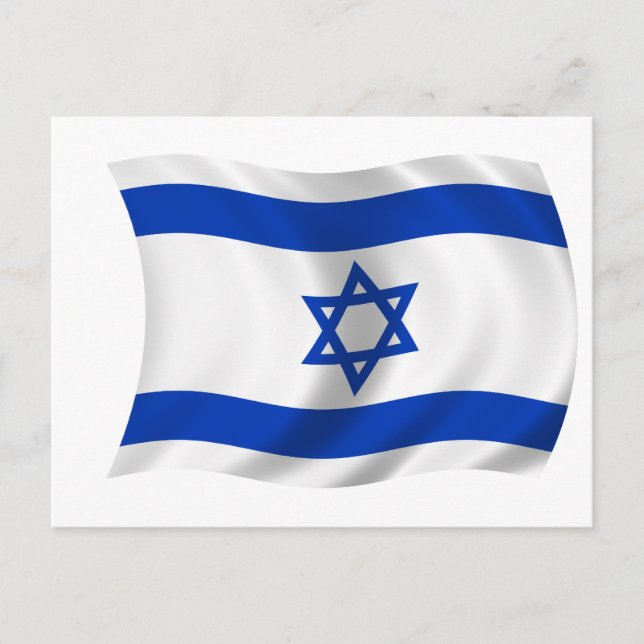 Cartão Postal Bandeira de Israel (Frente)