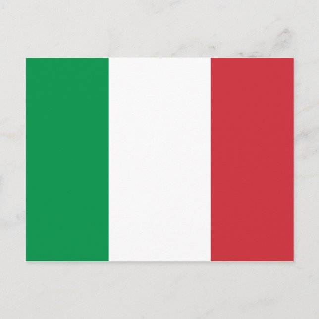 Cartão Postal Bandeira de Itália (Frente)