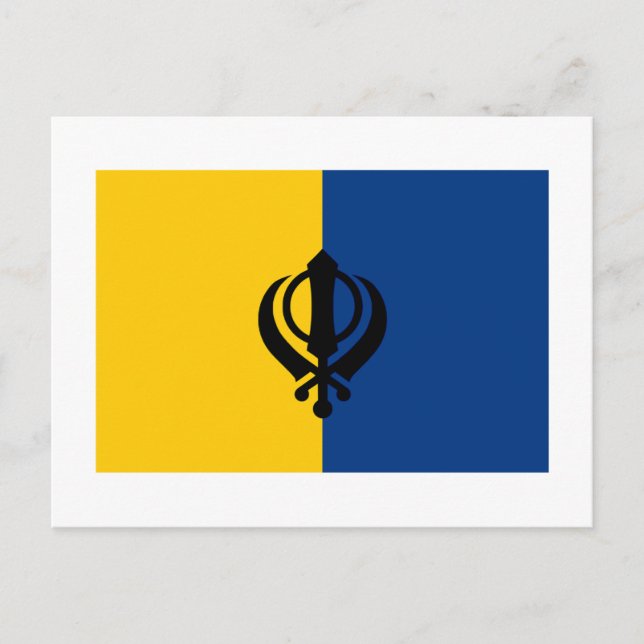 Cartão Postal Bandeira de Khalistan (Frente)