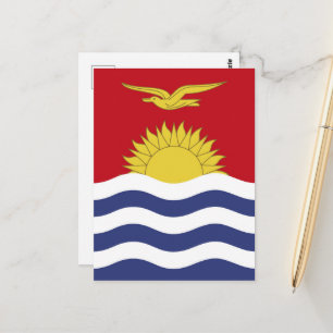 Cartão Postal bandeira de Kiribati