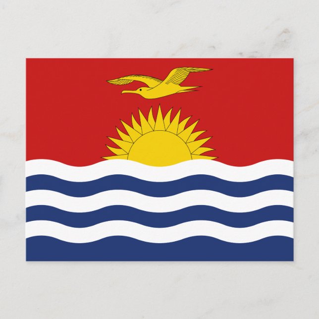 Cartão Postal Bandeira de Kiribati (Frente)