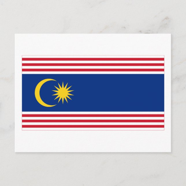 Cartão Postal Bandeira de Kuala Lumpur (Frente)
