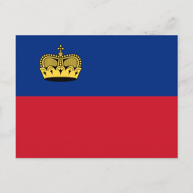 Cartão Postal Bandeira de Liechtenstein (Frente)