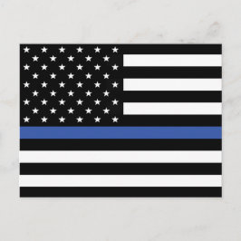 CARTÃO POSTAL BANDEIRA DE LINHA AZUL FINA