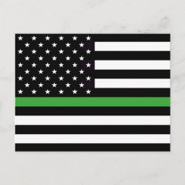 CARTÃO POSTAL BANDEIRA DE LINHA VERDE FINA