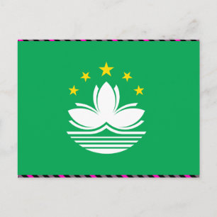 Cartão Postal Bandeira de Macau