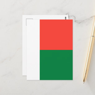 Cartão Postal bandeira de Madagáscar