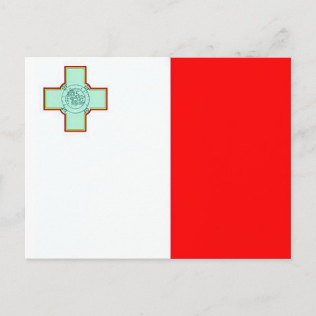 Cartão Postal Bandeira de Malta (Frente)