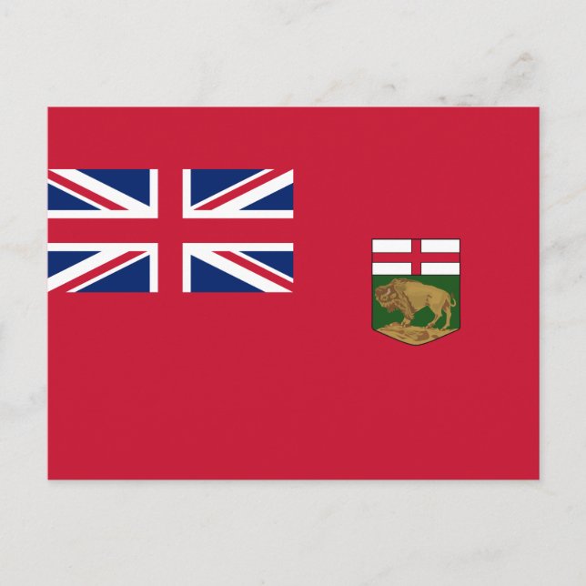 Cartão Postal Bandeira de Manitoba (Frente)