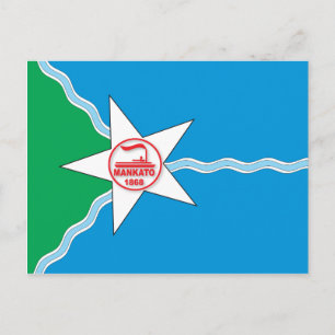 Cartão Postal Bandeira de Mankato