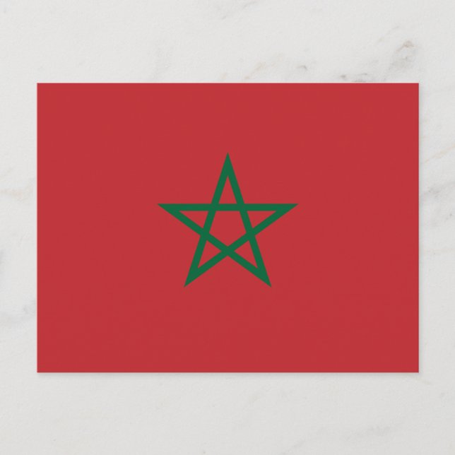 Cartão Postal Bandeira de Marrocos (Frente)