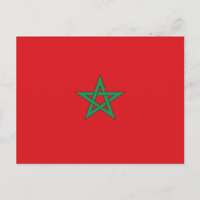 Cartão Postal Bandeira de Marrocos (Frente)
