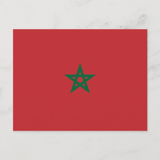 Cartão Postal Bandeira de Marrocos (Frente)