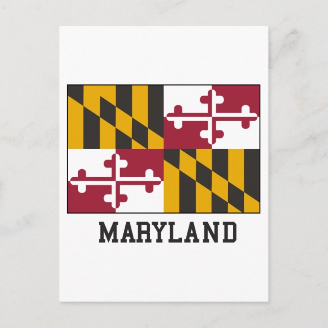 Cartão Postal Bandeira de Maryland (Frente)