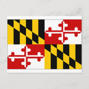 Cartão Postal Bandeira de Maryland nos Estados Unidos