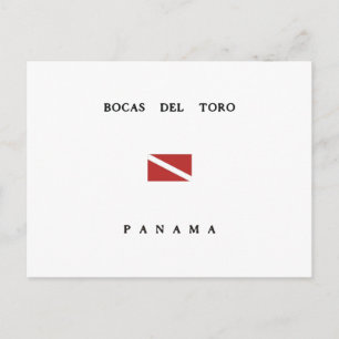 Cartão Postal Bandeira de mergulho de Bocas Del Toro Panamá