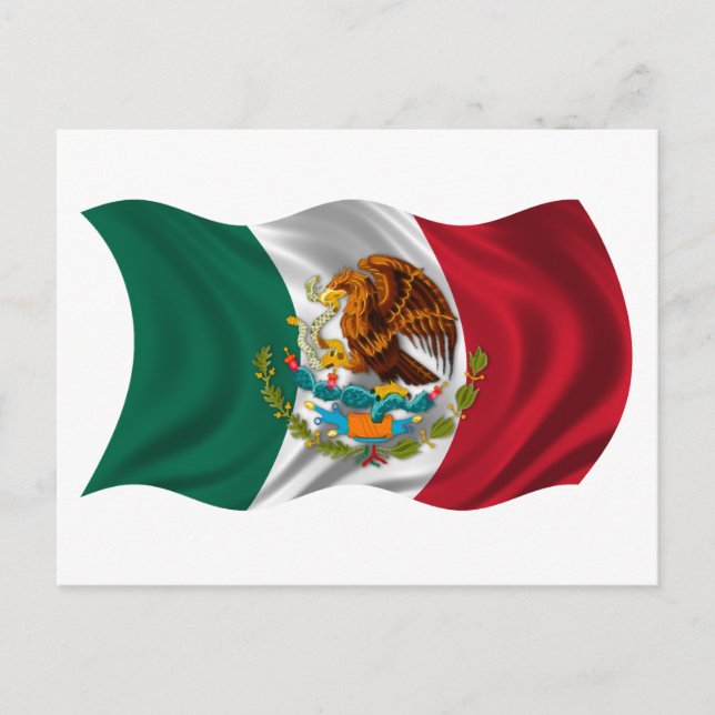 Cartão Postal Bandeira de México, brasão (Frente)