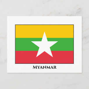 Cartão Postal Bandeira de Mianmar