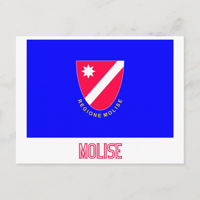 Cartão Postal Bandeira de Molise com nome (Frente)