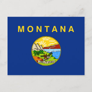 Cartão Postal Bandeira de Montana