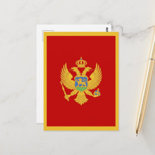Cartão Postal bandeira de Montenegro