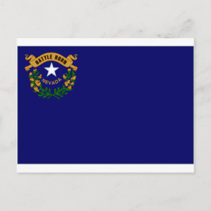 Cartão Postal Bandeira de Nevada dos Estados Unidos
