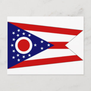 Cartão Postal Bandeira de Ohio dos Estados Unidos