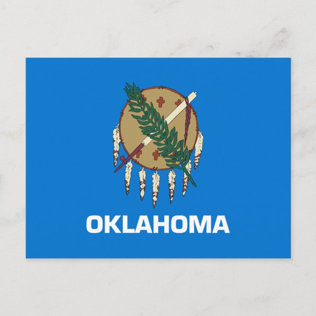 Cartão Postal Bandeira de Oklahoma (Frente)
