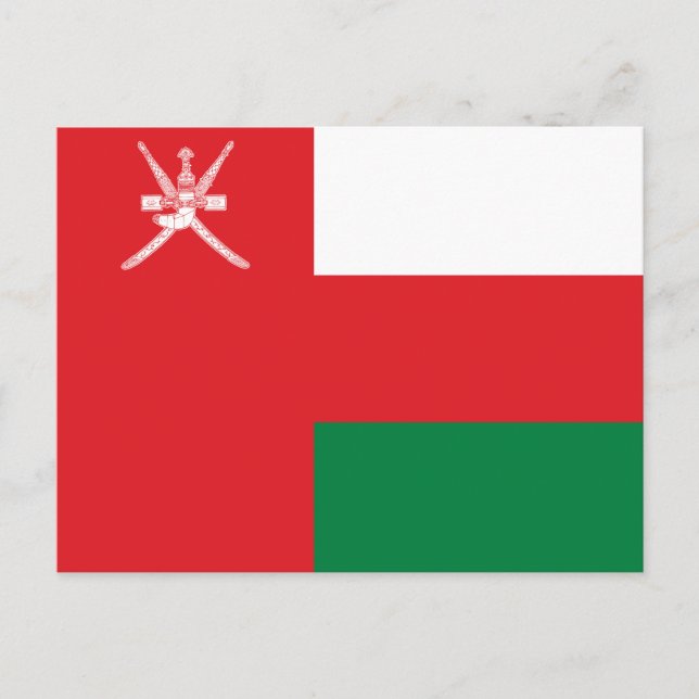 Cartão Postal Bandeira de Omã (Frente)
