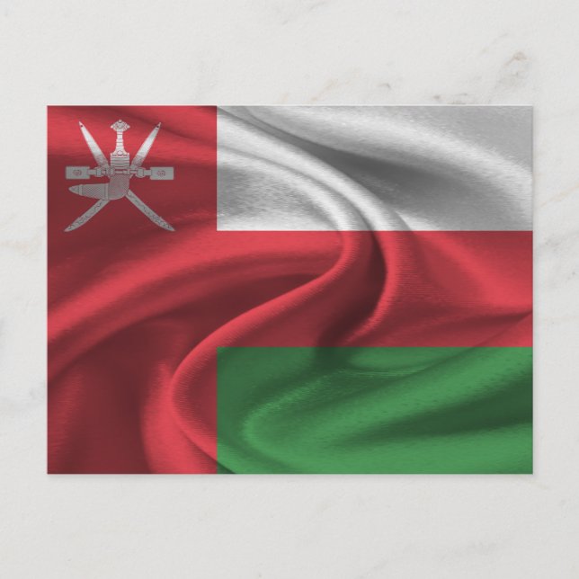 Cartão Postal Bandeira de Omã (Frente)