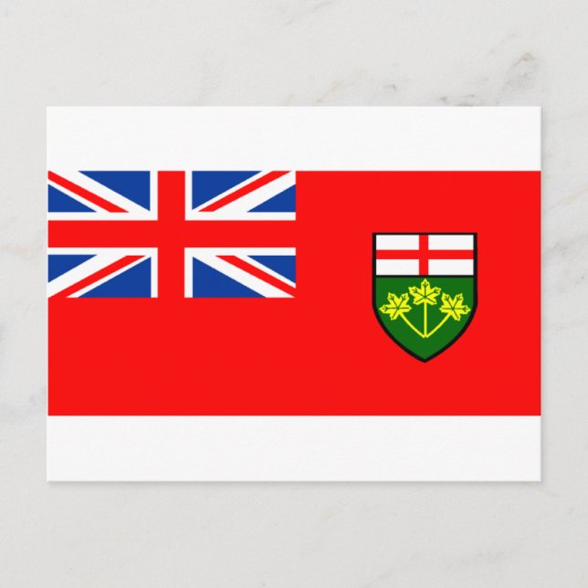 Cartão Postal Bandeira de Ontário (Frente)