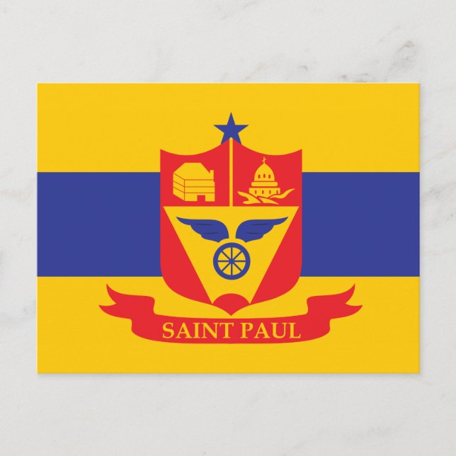 Cartão Postal bandeira de Paul santo (Frente)