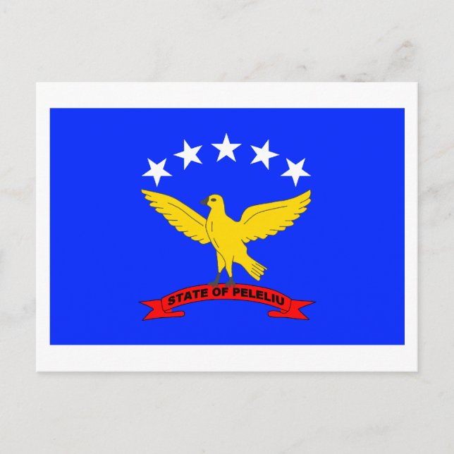 Cartão Postal Bandeira de Peleliu (Frente)