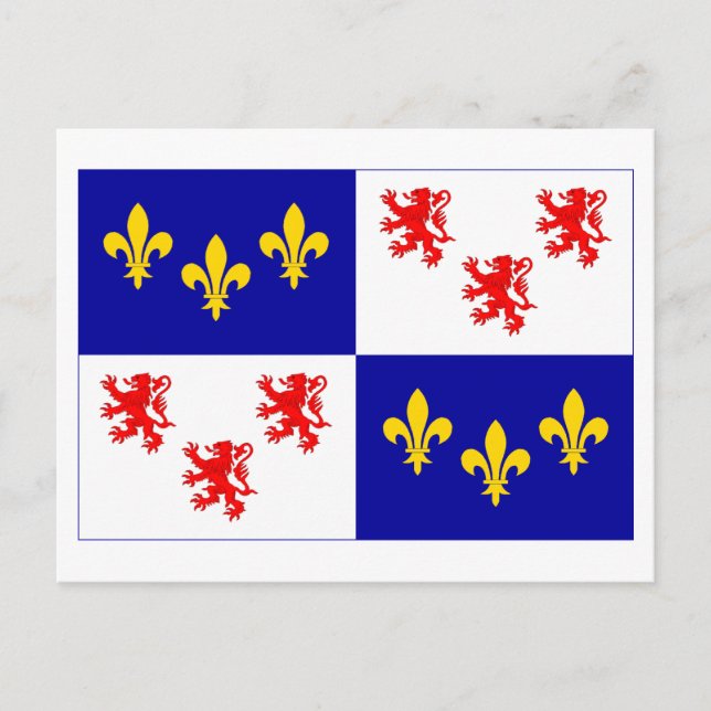 Cartão Postal Bandeira de Picardie (Frente)