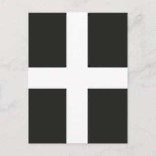 Cartão Postal Bandeira de Piran da rua Cornwall Kernow