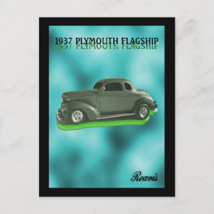 CARTÃO POSTAL BANDEIRA DE PLYMOUTH DE 1937