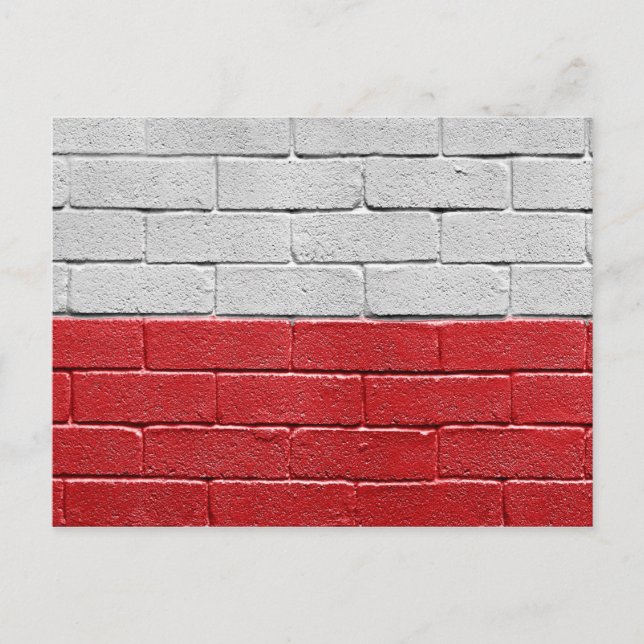 Cartão Postal Bandeira de Polônia (Frente)