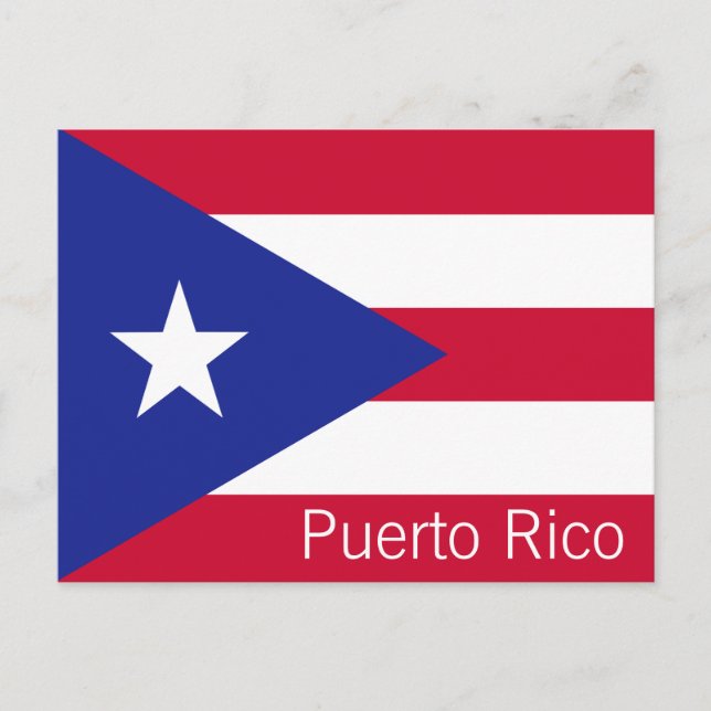 Cartão Postal Bandeira de Porto Rico (Frente)
