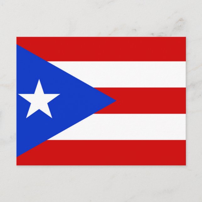 Cartão Postal Bandeira de Porto Rico (Frente)