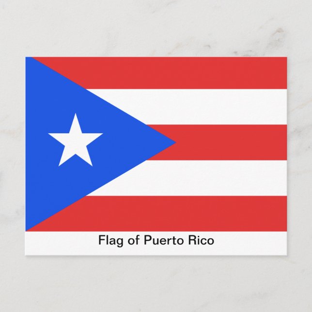 Cartão Postal Bandeira de Porto Rico (Frente)