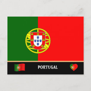 Cartão Postal Bandeira de Portugal & país de viagem / Portugal